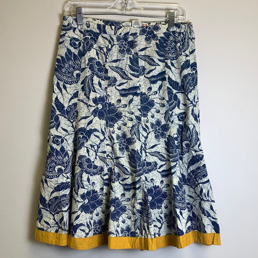 Floral Blue and Yellow Women's Skirt